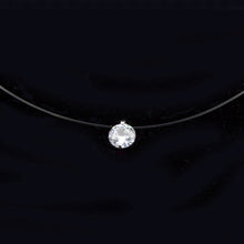 Carica l&#39;immagine nel visualizzatore di Gallery, Female Transparent Fishing Line Necklace Silver Color Invisible Chain Women Rhinestone Choker Necklace Collier Femme