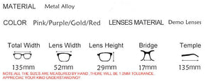 Metel Alloy  Eyeglasses Half Rim Optical Frame Prescription Women Spectacle Reading Myopia Flower Eye Glasses Purple Blue  52223