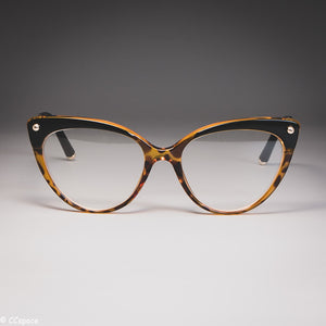 Cat Eye Glasses Frames Plastic titanium Women Trending Rivet Styles Optical Fashion Computer Glasses