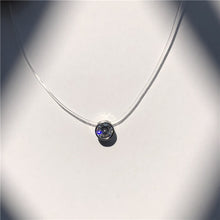 Carica l&#39;immagine nel visualizzatore di Gallery, Fashion Shiny Crystal Necklace Zircon Pendant Transparent Fishing Line Invisible Ladies Necklace Jewelry Clavicle Chain Chocker