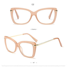 Carica l&#39;immagine nel visualizzatore di Gallery, Women Metal Legs Designer Optical Eyeglasses Prescription Acetate Rim Spectacles for Women Eyewear Glasses Frame Fashion Styles