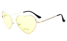 Load image into Gallery viewer, Ladies Heart Shaped Sunglasses metal Women Brand Designer Fashion Rimless LOVE Clear Ocean Lenses Sun Glasses Oculos UV400