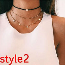Load image into Gallery viewer, 17KM Multilayer Crystal Moon Necklaces &amp; Pendants For Women Vintage Charm Gold Choker Necklace 2020 Bohemian Jewelry Wholesale