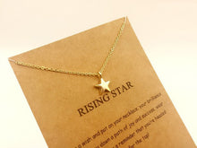 Load image into Gallery viewer, 9 Style Gold Color Key Circle Necklace For Women Minimalist Infinity Pendant Necklaces Valentine's Day Gift Necklace With Card