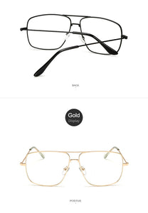 DesolDelos Vintage Gold Metal Frame Eyeglasses Mens Womens Sun glasses Retro Square Optical Lens Eyewear Nerd Clear Lens Glasses