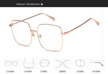 Load image into Gallery viewer, Luxury Women Square Eyeglasses Vintage Glasses Optical Frame Gold Metal Unisex Spectacles Clear Lens Glasses Blue Light Glasses
