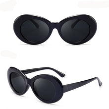 Load image into Gallery viewer, DOKLY White Cat Eye Oval sunglasses bella hadid Instagram sunglasses bella hadid Vintage NIRVANA Kurt Cobain Round Sunglasses