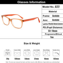Load image into Gallery viewer, Gmei Optical Classical Square Acetate Full Rim Optical Women Glasses Frame Men Myopia Presbyopia Eyewear With Spring Hinges A727