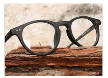 Load image into Gallery viewer, Vintage Clear Glasses Cat Eye Wooden Glasses Frame Men Women Transparent Lens Glasses Wood Optical Eyewear frames