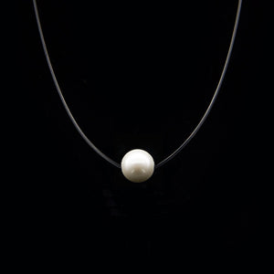 Female Transparent Fishing Line Necklace Silver Color Invisible Chain Women Rhinestone Choker Necklace Collier Femme