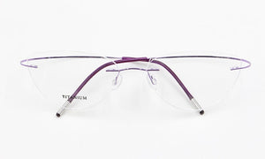 Rimless Glasses Frame Women Titanium Ultralight Eyeglasses Prescription Frameless Cat Eye Eyewear Myopia Optical Frame
