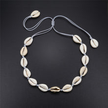 Load image into Gallery viewer, New Boho Shells Neckalce Women Summer Beach Conch Shell Choker Black White Rope Collar Chain Natural Seashell Necklaces Jewelry