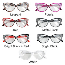 Load image into Gallery viewer, Elegant Cat Eye Style Women Plain Glasses Spectacle Frame Colorful Leisure Eyeglasses Brand Birthday Gift