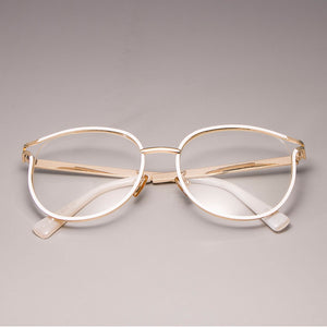 Ladies Cat Eye Glasses Frames For Women Metal frame Optical Fashion Eyewear Computer EyeGlasses