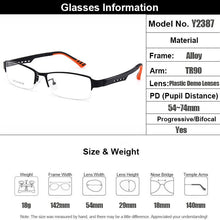 Carica l&#39;immagine nel visualizzatore di Gallery, Gmei Optical Men Titanium Alloy Eyeglasses Frame for Men Eyewear Flexible Temples Legs IP Electroplating Alloy Spectacles Y2387