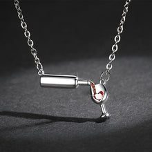 Load image into Gallery viewer, Fashion Surgical Steel Cubic Zirconia Necklace Wine Necklace Unique Design  Women&#39;s   Wine Glass  Necklace &amp; Pendant
