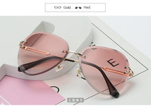 Load image into Gallery viewer, Rimless Sunglasses Women Fashion Designer Sun Glasses Metal Farme Gradient Shades Cutting Lens Famale Goggles  UV400