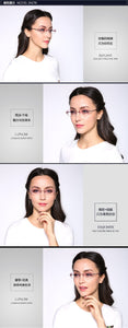 Chashma Brand Eyeglasses Diamond Trimmed Rimless Glasses Titanium Fashionable Lady Eyeglasses Spectacle Frames Women