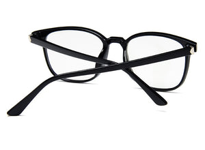 Square Eye Glasses Frames for Men Women Ladies Flat Mirror Clear Frame For Myopia Eyeglasses Retro PC Frame Fake Glasses