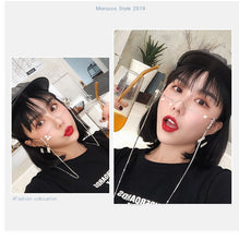 Load image into Gallery viewer, Fashion glasses women female vintage no lense glasses elegant eyeglasses frame half frame pearl chain spectacle frame unisex