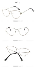 Carica l&#39;immagine nel visualizzatore di Gallery, Cat Eye glasses Frame Women Fashion Clear glasses Lens Myopia Optical Glasses Frame oculos feminino occhiali da vista donna