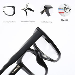 mimiyou Leopard Acetate Square Glasses Frame Women Retro Optical Eyewear Men Eyeglasses Frame Clear UV400 Brand Designer oculos