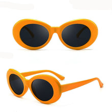 Load image into Gallery viewer, DOKLY White Cat Eye Oval sunglasses bella hadid Instagram sunglasses bella hadid Vintage NIRVANA Kurt Cobain Round Sunglasses