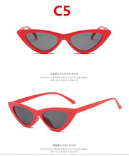 Load image into Gallery viewer, 2022 fashion sunglasses woman brand Designer vintage retro triangular cat eye glasses oculos De Sol Transparent ocean uv400