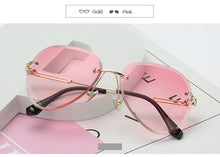 Load image into Gallery viewer, Rimless Sunglasses Women Fashion Designer Sun Glasses Metal Farme Gradient Shades Cutting Lens Famale Goggles  UV400