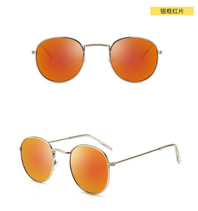 Luxury Sunglasses Women/Men Brand Designer Glasses Lady Oval Sun Glasses Small Metal Frame  Oculos De Sol Gafas