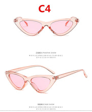 Load image into Gallery viewer, 2022 fashion sunglasses woman brand Designer vintage retro triangular cat eye glasses oculos De Sol Transparent ocean uv400