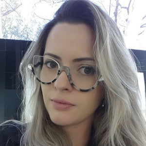 Cat Eye Glasses Frames Women Trending Styles Half Frame Designer Fashion Computer Glasses
