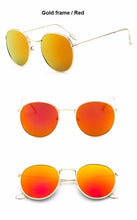 Load image into Gallery viewer, 2022 Retro Round Sunglasses Women Brand Designer Sun Glasses For Women Alloy Mirror Sunglasses Ray Female Oculos De Sol