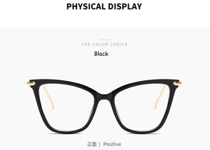 Cat Eye Glasses Frames Women  Brand Design transparent Glsses Frame for men Big frame Eyeglasses female clear lens Spectacle