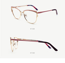 Load image into Gallery viewer, Metal Women Metal Glasses Frame Cat Eye Glasses Women Myopia Optical Clear Eyeglasses Frame Brand Designer Vintage