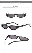 Load image into Gallery viewer, YOOSKE Vintage Rectangle Sunglasses Women Cat Eye Designer Ladies Small Frame Black Red Sun Glasses Brand Retro Skinny Eyewear