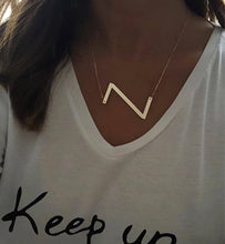 Load image into Gallery viewer, New Minimalist Gold Rose Gold Silver Color 26 A-Z Letter Name Initial Necklaces For Women Long Big Letter Pendant Necklace
