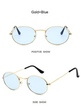 Load image into Gallery viewer, Retro Round Pink Sunglasses Women Brand Designer Sun Glasses For Women Alloy Mirror Female Oculos De Sol Brown