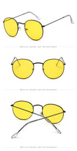 Load image into Gallery viewer, Retro oval sunglasses Women/Men  brand designer vintage small black Red Yellow  shades sun glasses Oculos De Sol