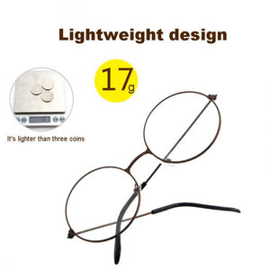 Round Plain Clear Glasses Ultra Light Metal Decoration Transparent Women Eyewear Frames Prescription Optical Spectacle Frames SL