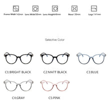 Load image into Gallery viewer, Women Glasses Frame Men Anti Blue Light Eyeglasses Frame Vintage Round Clear Lens Glasses Optical Spectacle Frame