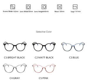 Women Glasses Frame Men Anti Blue Light Eyeglasses Frame Vintage Round Clear Lens Glasses Optical Spectacle Frame