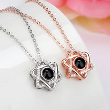 Load image into Gallery viewer, New Rose Gold 100 Languages I Love You Projection Pendant Necklace Romantic Love Memory Wedding Necklace