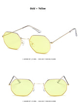Load image into Gallery viewer, 2022 Ladies hexagon sunglasse  metal Women Brand Designer Fashion Rimless  Clear Ocean Lenses Sun Glasses  UV400