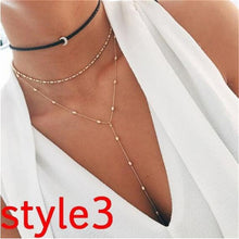 Load image into Gallery viewer, 17KM Multilayer Crystal Moon Necklaces &amp; Pendants For Women Vintage Charm Gold Choker Necklace 2020 Bohemian Jewelry Wholesale