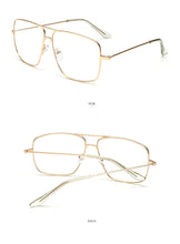 Load image into Gallery viewer, Vintage Gold Metal Frame Eyeglasses Mens Womens Sun glasses Retro Square Optical Lens Eyewear Nerd Clear Lens Glasses
