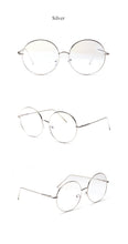 Carica l&#39;immagine nel visualizzatore di Gallery, Montature per occhiali rotondi oversize Donna Uomo Moda Occhiali trasparenti Montature per occhiali da vista in metallo unisex 