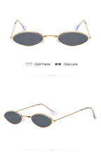 Load image into Gallery viewer, Vintage Small Oval Sunglasses Women Luxury Brand Black Gold Frame Sun Glasses Female Male Pink Yellow Shades Coulos