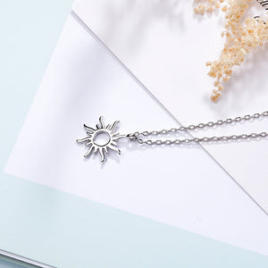 Necklace for Women Fashion Geometric Hollow Round Chain Pendants Statement Birthday Jewelry Gifts