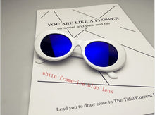 Load image into Gallery viewer, 2022 goggle Kurt Cobain glasses oval sunglasses ladies trendy  hot Vintage retro sunglasses Women's white black eyewear UV